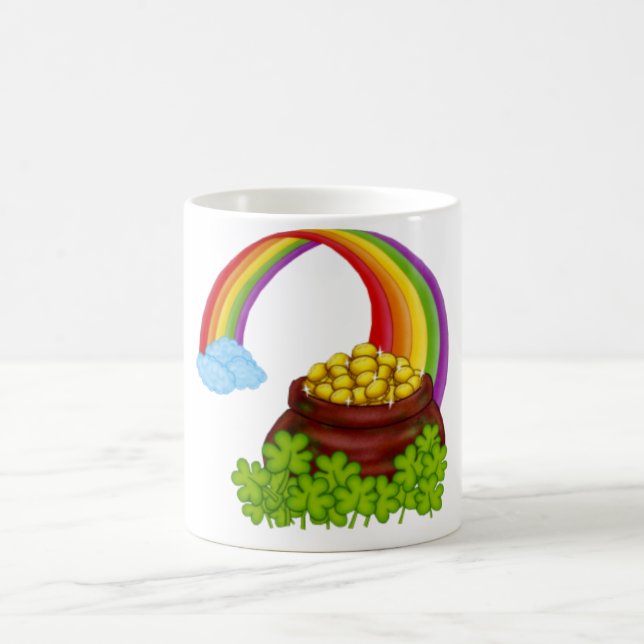 Regenbogen-Topf der GoldTasse Kaffeetasse (Mittel)