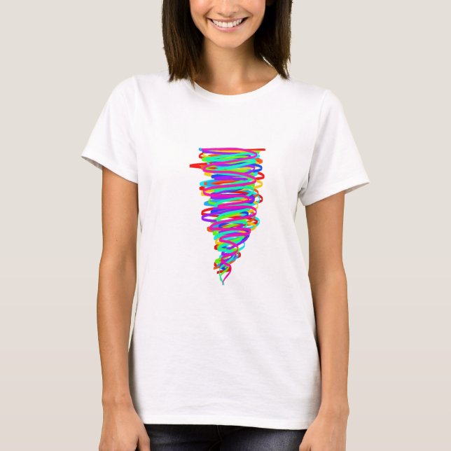 Regenbogen-Tornado-T - Shirt (Vorderseite)