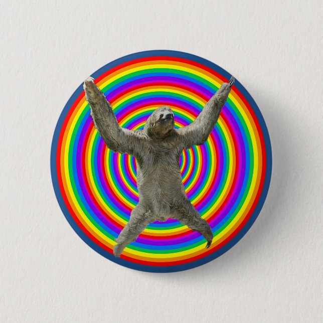 Regenbogen-Trägheit Button (Vorderseite)