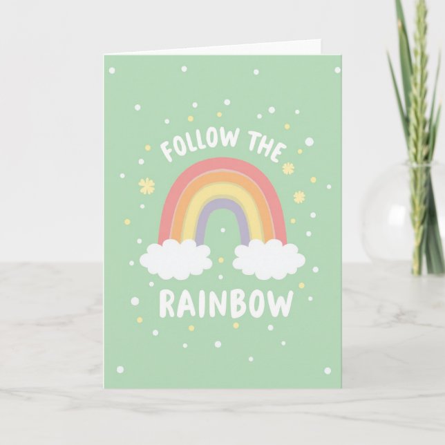 Regenbogen-Träume-Hoffnungs-Karte Karte (Vorderseite)