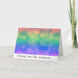 Regenbogen träumt Gruß-Karte Karte