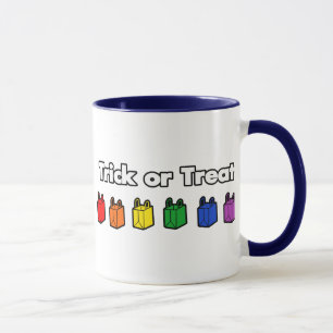Regenbogen-Trick oder Leckerei Tasse