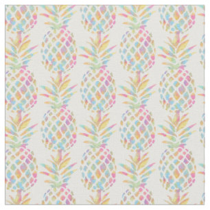 Regenbogen-Tropische Ananas Stoff