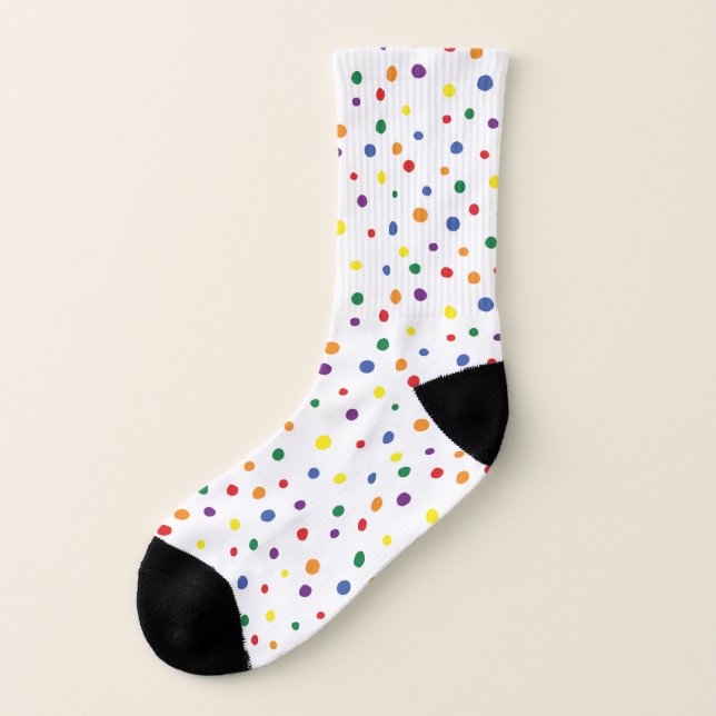 Regenbogen-Tüpfelchen Socken (Links - Außen)