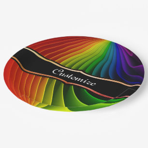 Regenbogen-Twist-Party-Teller Pappteller