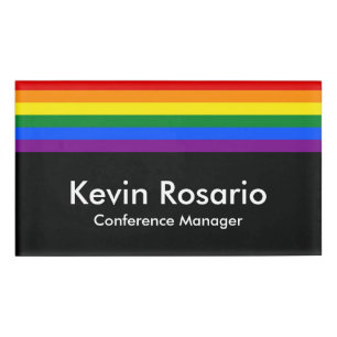 REGENBOGEN-U. DER STERN-LGBT FARBEN + Ihre Ideen Namenschild