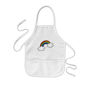 Regenbogen u. Wolken Kinderschürze