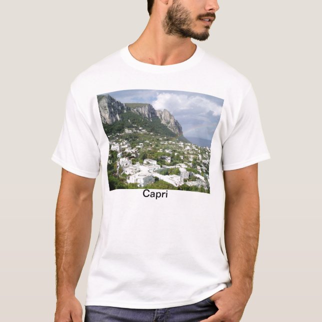 Regenbogen über Capri T-Shirt (Vorderseite)