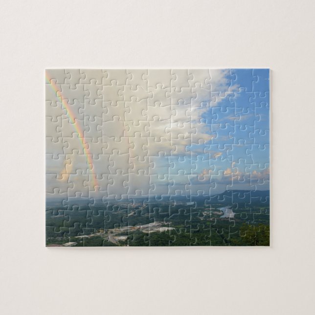 Regenbogen über Chattanooga, Tennessee - 8 x 10 Zo Puzzle (Horizontal)