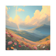 Regenbogen über dem Blume