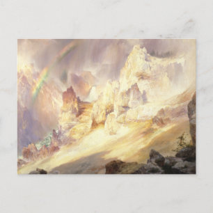 Regenbogen über dem Grand Canyon des Yellowstone Postkarte