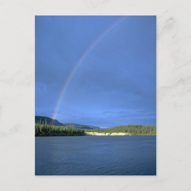 Regenbogen über den Nahanni River, NWT, Kanada Postkarte (Vorderseite)