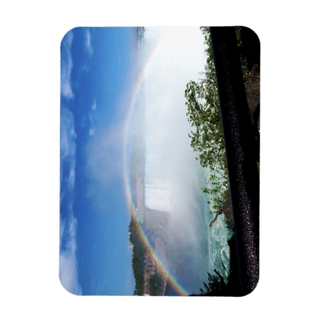 Regenbogen über den Wasserfällen Magnet (Vertikal)