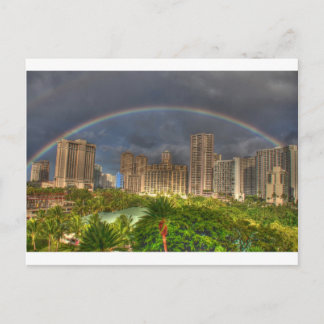 Regenbogen über Hawaii Postkarte