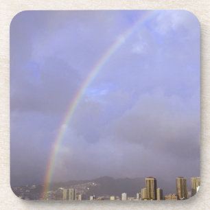 Regenbogen über Honolulu, Hawaii, USA Untersetzer