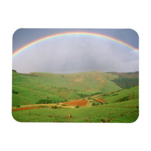 Regenbogen über Hügeln, Eastern Cape, Südafrika Magnet