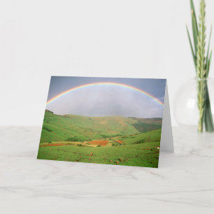 Regenbogen über Hügeln, Ostkap, Südafrika Feiertagskarte