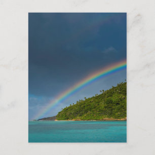 Regenbogen über Insel, Amerikanisch-Samoa Postkarte