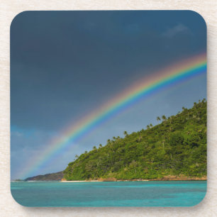 Regenbogen über Insel, Amerikanisch-Samoa Untersetzer