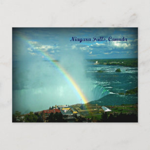 Regenbogen über Niagara Falls Canada Side Postcard Postkarte
