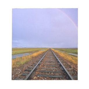 Regenbogen über Schienen in der Nähe von Fairfield Notizblock