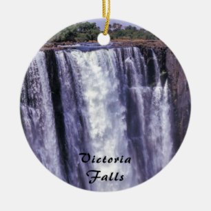 Regenbogen über Victoria Falls - Simbabwe, Afrika Keramik Ornament