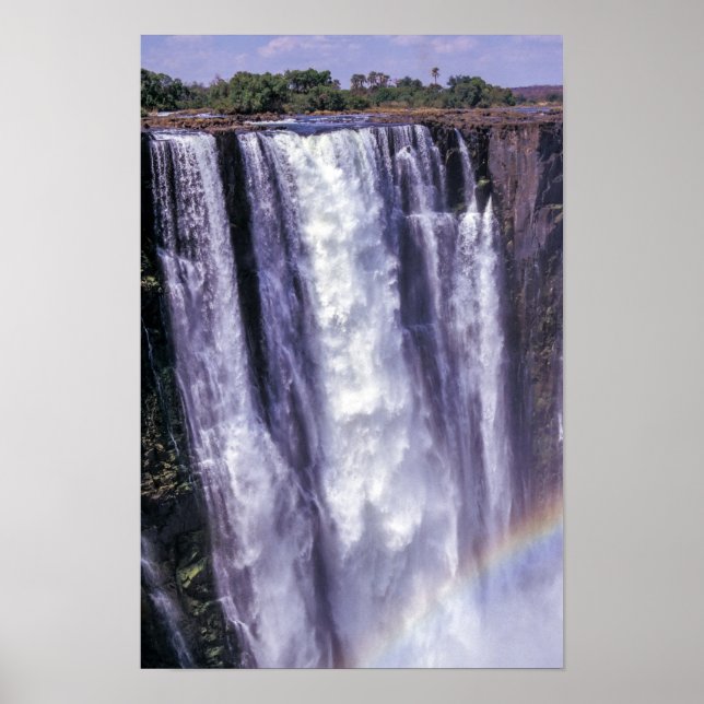 Regenbogen über Victoria Falls - Simbabwe, Afrika Poster (Vorne)