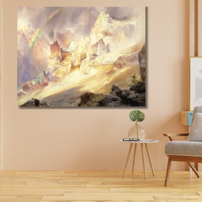 Regenbogen über Yellowstone, Moran 1900 Leinwanddruck (Von Creator hochgeladen)