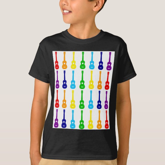 Regenbogen Ukes T-Shirt (Vorderseite)