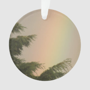Regenbogen und Bäume Akrylorische Ornamente