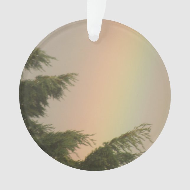 Regenbogen und Bäume Akrylorische Ornamente (Vorderseite)