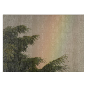 Regenbogen- und Baumschnitt Schneidebrett