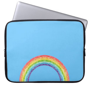 Regenbogen und blauer Himmel Laptopschutzhülle
