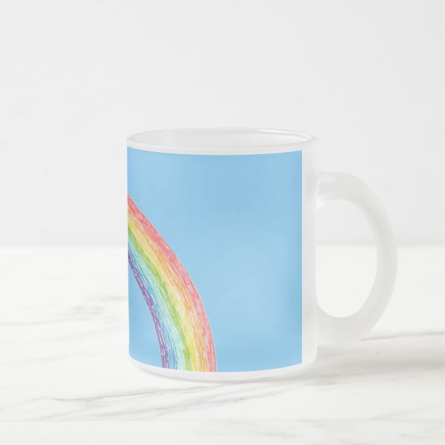 Regenbogen und blauer Himmel Mattglastasse (Rechts)
