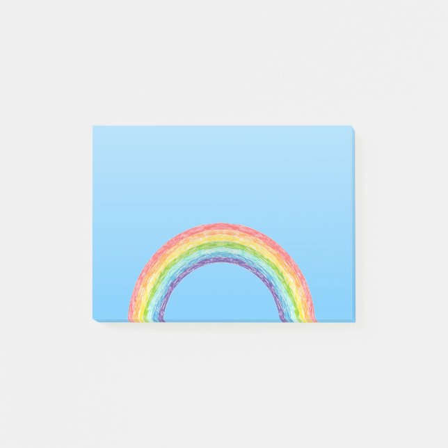 Regenbogen und blauer Himmel Post-it Klebezettel (Vorderseite)