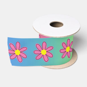 Regenbogen und Blume Satin Ribbon Satinband