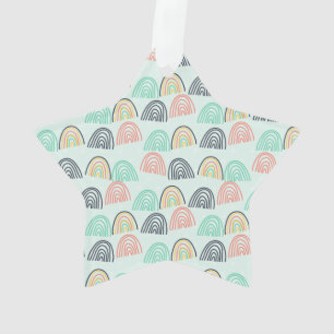 Regenbogen und Einhörner Ornament