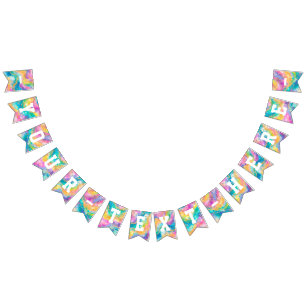 Regenbogen und Gold-Banner Wimpelkette