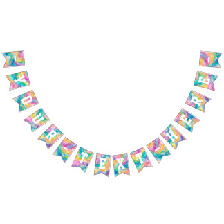 Regenbogen und Gold-Banner Wimpelkette