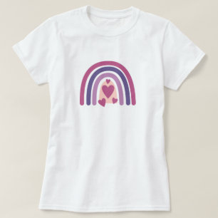 Regenbogen und Herz T-Shirt