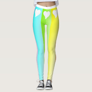 Regenbogen und Herzen Leggings