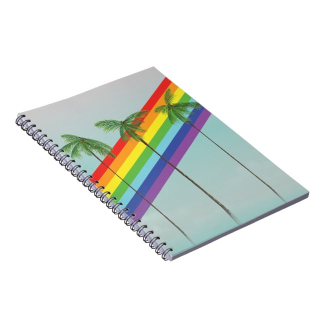 Regenbogen und Palmen Notizblock (Rechte Seite)