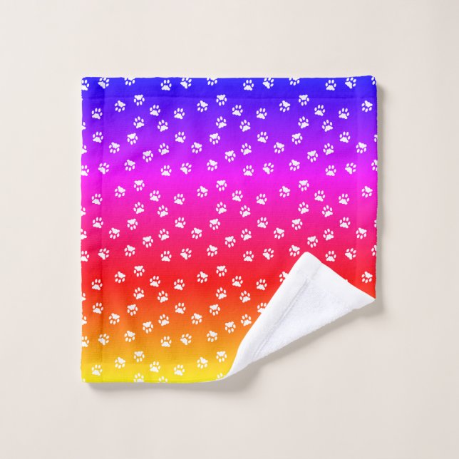 Regenbogen und Pfosten Badhandtuch Set (Waschlappen)
