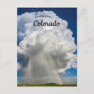 Regenbogen und Regenschacht in Colorado Postkarte