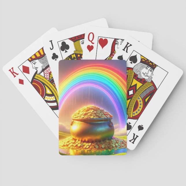 Regenbogen und Schatz Spielkarten (Rückseite)