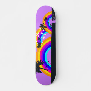 Regenbogen und Schmetterlings-Skateboard Skateboard