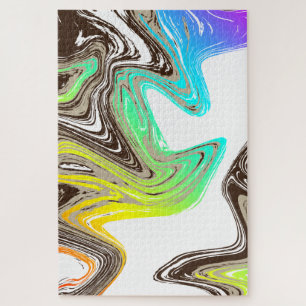 Regenbogen- und Schokoladenstriche Puzzle