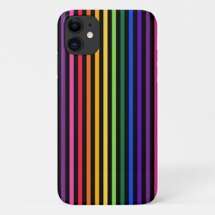 Regenbogen und schwarze Streifen Case-Mate iPhone Hülle