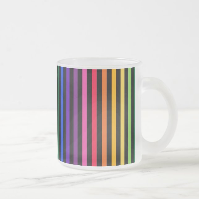 Regenbogen und schwarze Streifen Mattglastasse (Rechts)