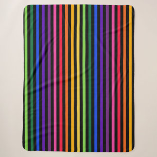 Regenbogen und schwarze Streifen Sherpadecke